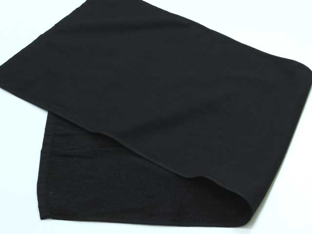 片毛カラータオル黒色