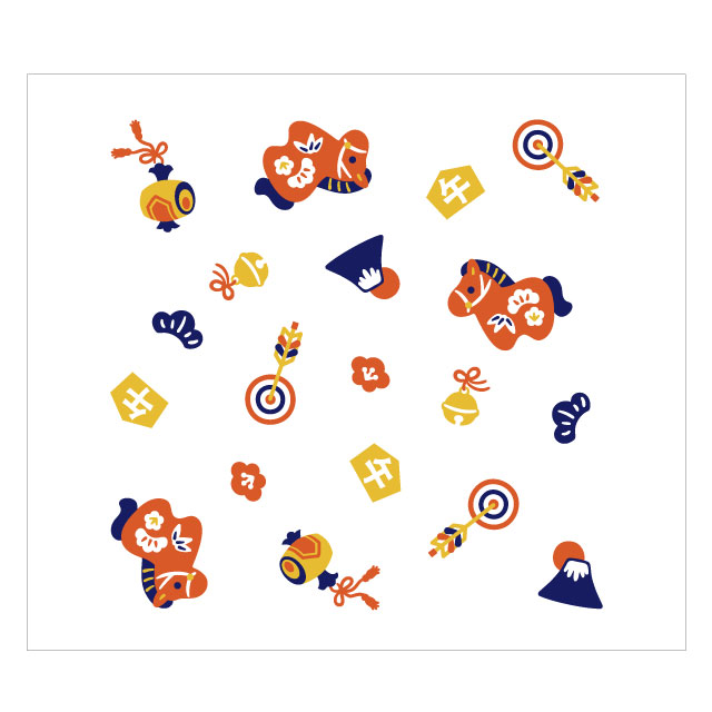 賀春午飾りふきん