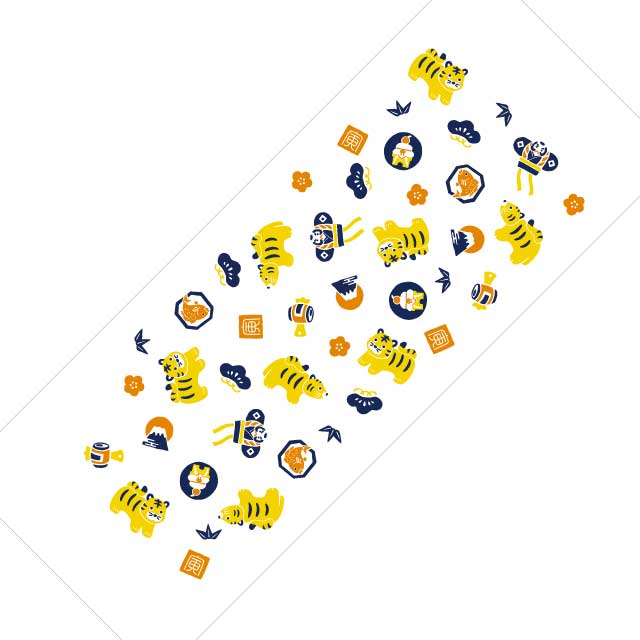 おめでた福寅手拭い1