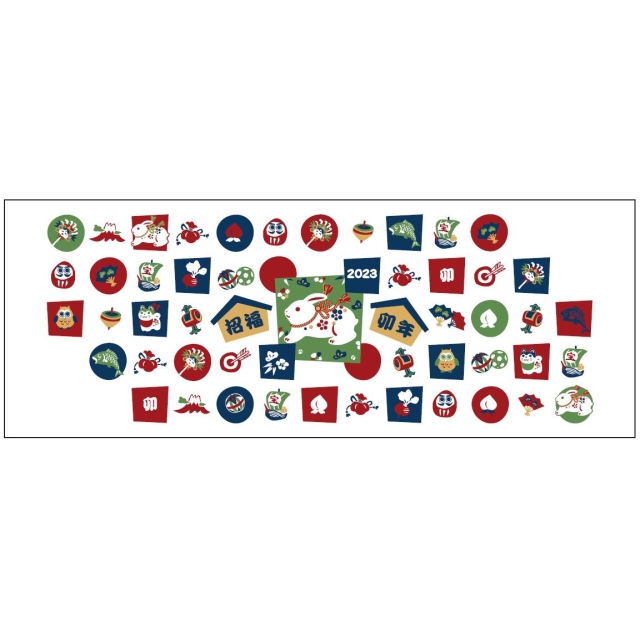 市松柄手拭い_1