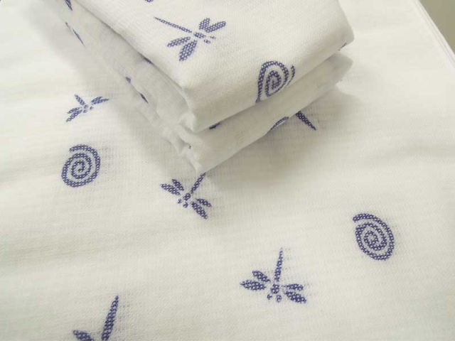 ガーゼ状織捺染