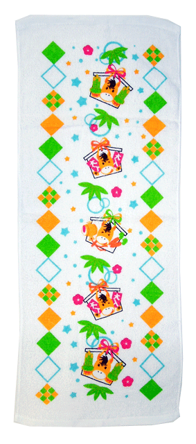 2014年賀馬柄輸入品タオル