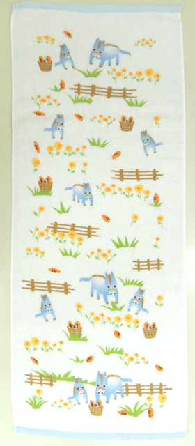 干支タオル早春ブルー